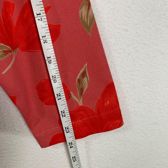 VTG Tantrums Womens Pink Floral Denim Jacket Size L Beaded Embroidered Jean Coat - Picture 11 of 13